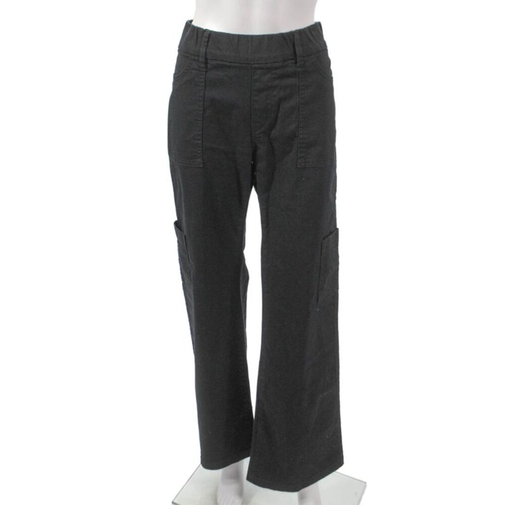 Flog Women Cargo Pants Black Cotton Pull On Size 27